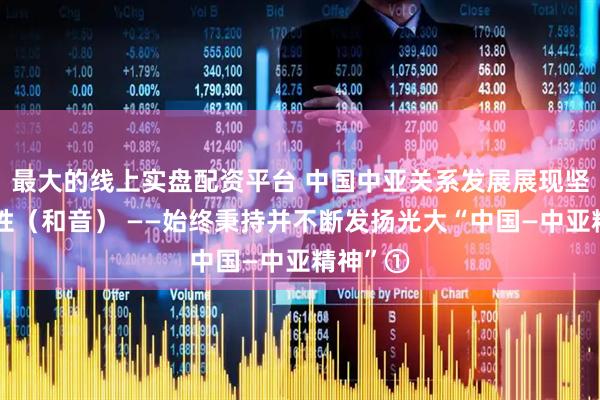 最大的线上实盘配资平台 中国中亚关系发展展现坚实确定性（和音） ——始终秉持并不断发扬光大“中国—中亚精神”①