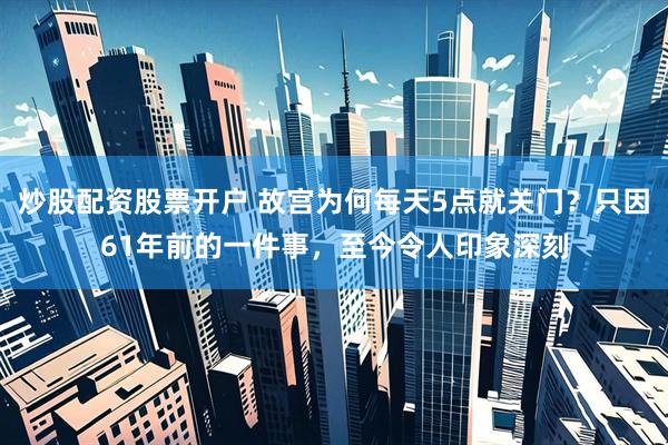 炒股配资股票开户 故宫为何每天5点就关门？只因61年前的一件事，至今令人印象深刻
